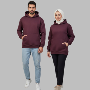 Burgundy Thermal Hoodie OverSize