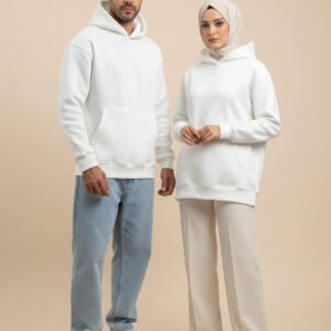 White Thermal Hoodie OverSize